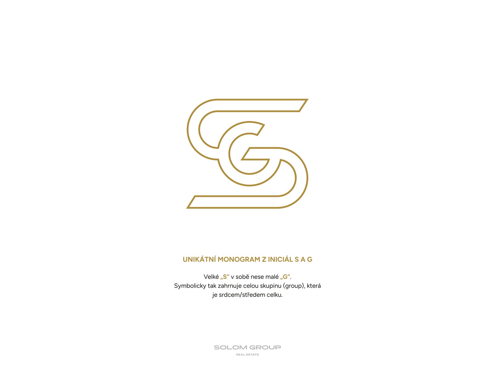Monogram SG — velké S nese v sobě malé G
